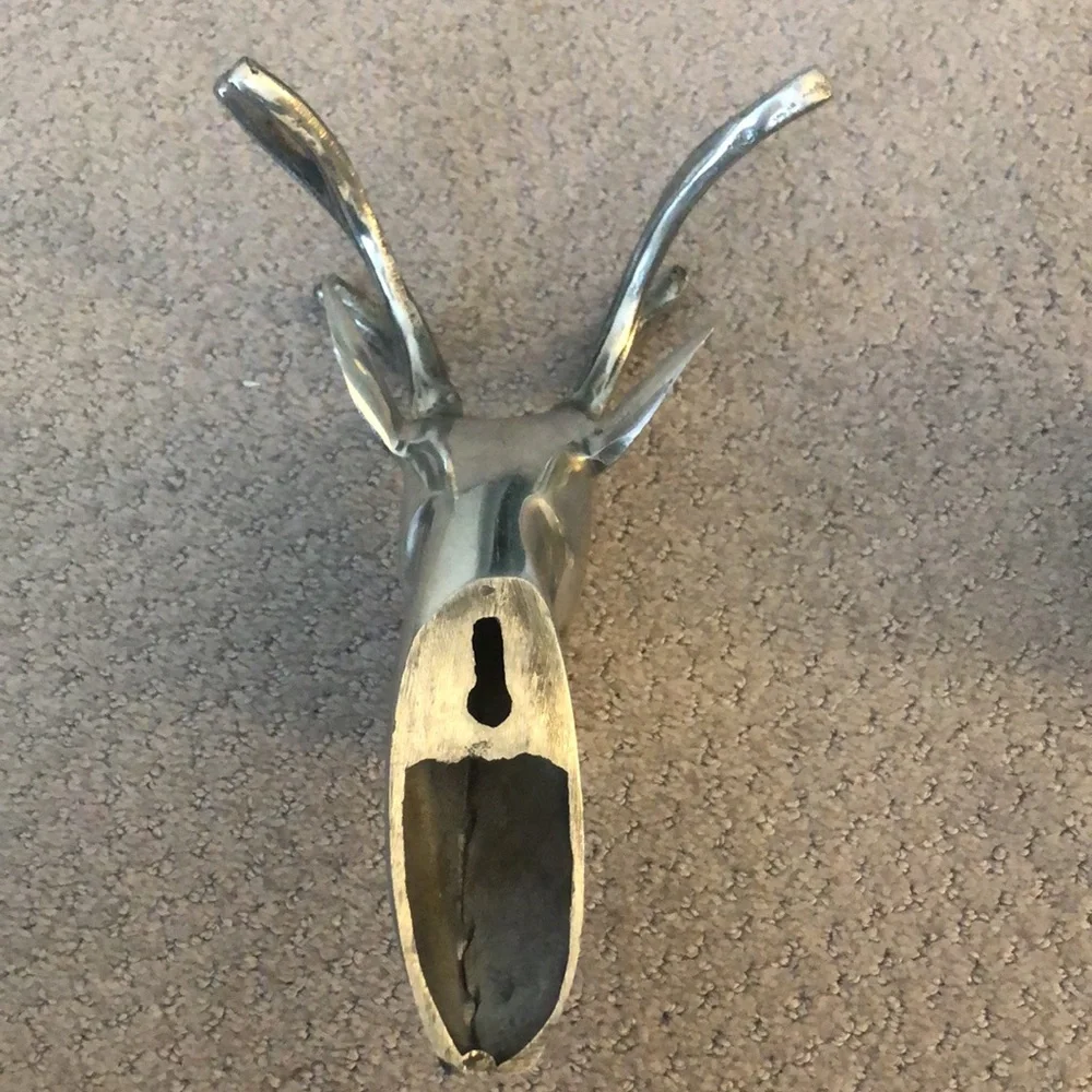 Stag deer buck metal Large mounted pair 2